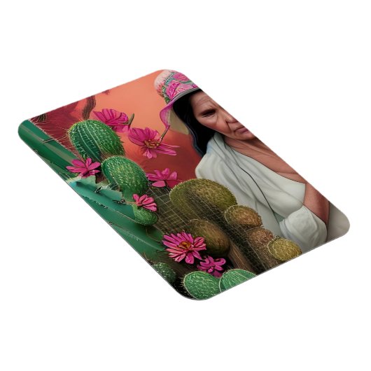 アブエラスリアルフローラデジタルアート マグネット (右側)