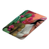 アブエラスリアルフローラデジタルアート マグネット (左側)