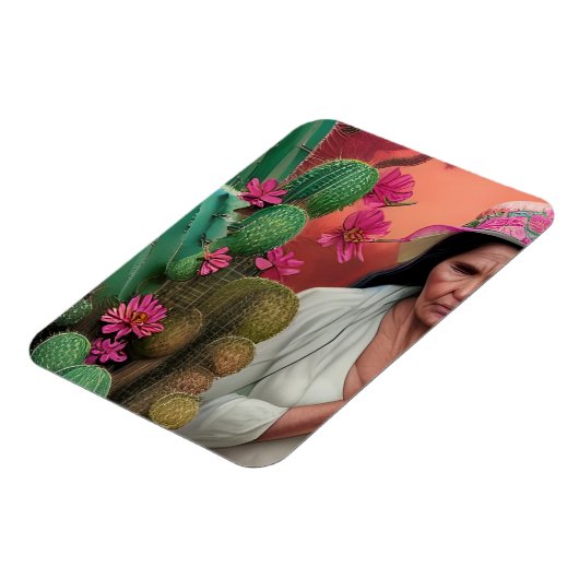 アブエラスリアルフローラデジタルアート マグネット (左側)