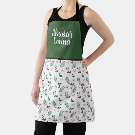 アブエラズコチーナホリークリスマスベーキングおばあちゃん エプロン (インサイチュ)