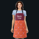 アブエラズコチーナボヘミアンフローラおばあちゃんのキッチン エプロン<br><div class="desc">オレンジパーソナライズされたと紫のボヘミアンの花のパタかわいらしーンのデザインであなたのアブエラのためのキュートなエプロン読 – アブエラのコチーナ(スペイン語で祖母のキッチン)。文字は好みの違う文言に変更できる。</div>