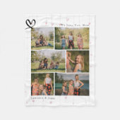 アブエラモダンママファミリーフォトコラージュ フリースブランケット (正面)