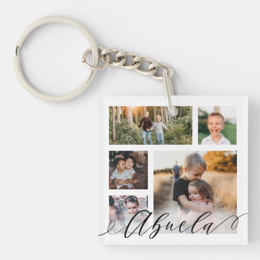 アブエラ |孫写真の特別メッセージ キーホルダー (正面)