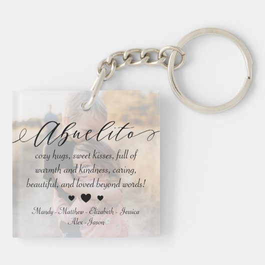 アブエリト |孫写真の特別メッセージ キーホルダー (裏面)