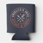 アブエリパーソナライズされたトのグリル年が成立 缶クーラー (裏面)