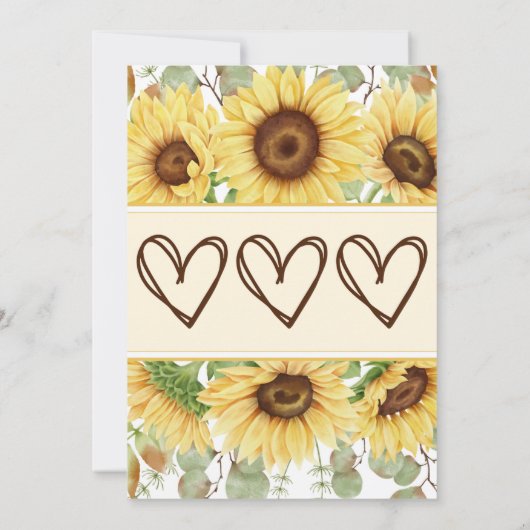 アブエリータ誕生日イエローサンフラワーズ誕生日カード 招待状 (裏面)