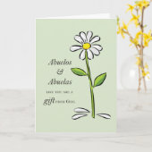 アブエロとアブエラの贈り物を神から贈る宗教デイジー カード (黄色い花)