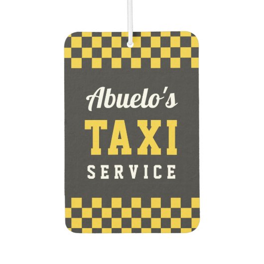 アブエロのタクシー |かわいいグランパギフト カーエアーフレッシュナー (正面)