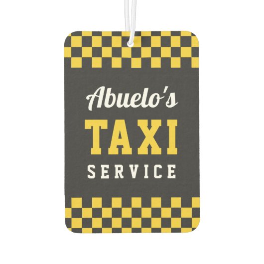 アブエロのタクシー |かわいいグランパギフト カーエアーフレッシュナー (裏面)