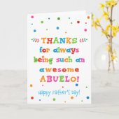 アブエロの父の日札 カード (黄色い花)