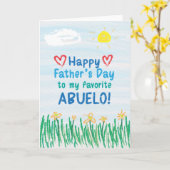 アブエロの父の日札 カード (黄色い花)