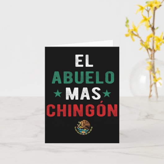 アブエロマスチョンスペインの先生ファーザーズデイギ カード (黄色い花)