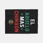 アブエロマスチョンスペインの先生ファーザーズデイギ フリースブランケット (正面(横))