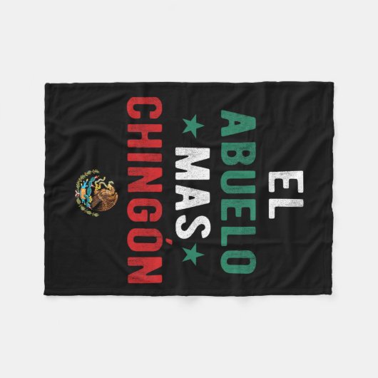 アブエロマスチョンスペインの先生ファーザーズデイギ フリースブランケット (正面(横))