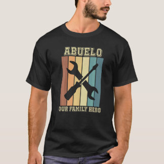 アブエロ私たちの家族のヒーローヴィンテージレインボーツール Tシャツ