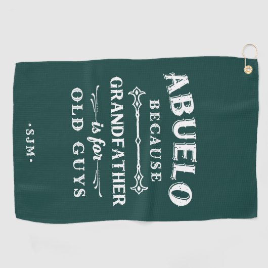 アブエロ |祖父は年老いた人のための ゴルフタオル (横)