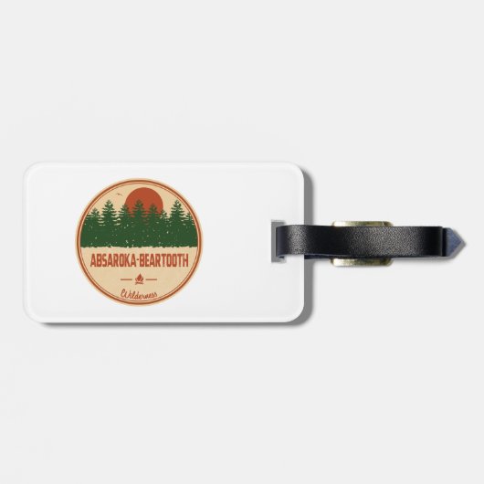 アブサロカ – ベートースワイルダネスモンタナワイオミング ラゲッジタグ (裏面横)