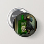 アブサンの妖精の国の円形ボタン 缶バッジ (正面&裏面)