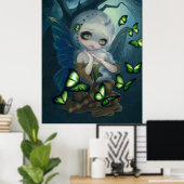アブシンザバタフライアートプリントアシンザフェアリーアート ポスター (ホームオフィス)