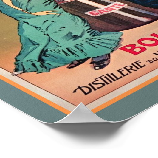 アブシンザパリジェンヌアールヌーボー ポスター (角)