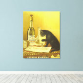 アブシンザブルジョワと猫のヴィンテージ素晴らしのポスター キャンバスプリント (インサイチュ (ウッドフロア))