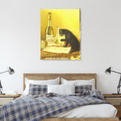 アブシンザブルジョワと猫のヴィンテージ素晴らしのポスター キャンバスプリント (インサイチュ (寝室))