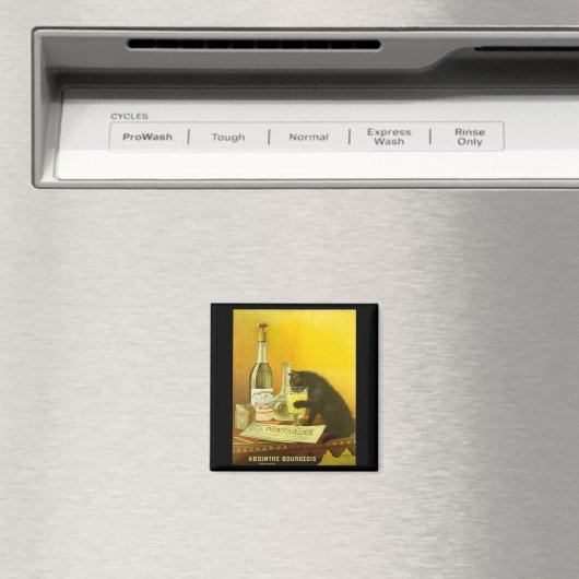 アブシンザブルジョワと猫のヴィンテージ素晴らしのポスター マグネット (インサイチュ (食洗機))