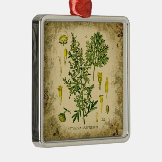 アブシンザボタニカルコラージュ メタルオーナメント (右)
