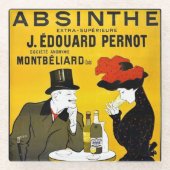 アブシンザレオネトカプピエロヴィンテージ広告 ガラスコースター (正面)