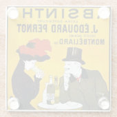 アブシンザレオネトカプピエロヴィンテージ広告 ガラスコースター (裏面)