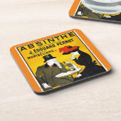アブシンザレオネトカプピエロヴィンテージ広告 コースター (左側)