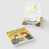 アブシンザレオネトカプピエロヴィンテージ広告 ストーンコースター (横)