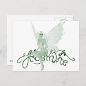 アブシンテアートシグネチャーグリーンフェアリーアブシンテ ポストカード (正面/裏面)