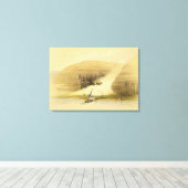 アブシンベルの発掘された寺院、"エジプトとニュー キャンバスプリント (インサイチュ (ウッドフロア))