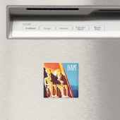 アブシンベルエジプトヴィンテージ旅行 マグネット (インサイチュ (食洗機))