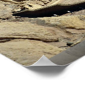 アブシンベル寺院、エジプト砂漠 ポスター (角)