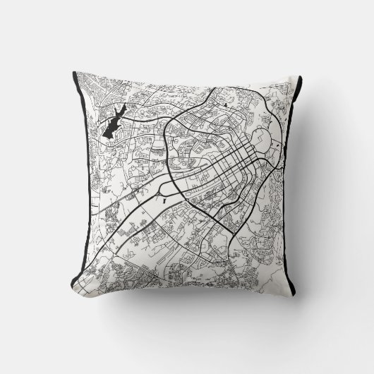 アブジャナイジェリアの地図 クッション (正面)