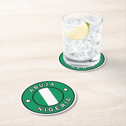 アブジャナイジェリア ラウンドペーパーコースター (インサイチュ)