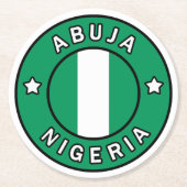 アブジャナイジェリア ラウンドペーパーコースター (正面)