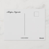 アブジャ・ナイジェリア葉書の空中表示 ポストカード (裏面)