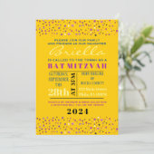 アブスタットツリーオブライフバルミツワー招待状金ゴールド 招待状 (スタンド正面)