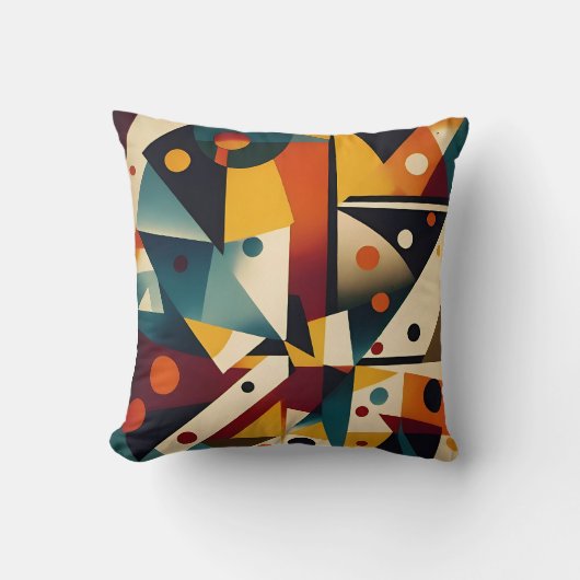 アブストラクションで膨らむ – Ken Gage Art クッション (正面)