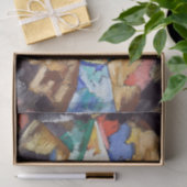 アブストラクションブルーイエロー&グリーンバイマーズデンハートリー 薄葉紙 (ギフト)