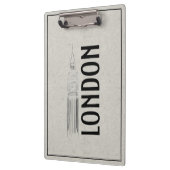 アブストラクションモダンブラックリネンクロスロンドンシティ クリップボード (左)