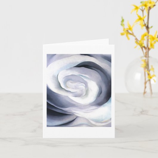 アブストラクション・ホワイト・ローズbyジョージア・オキーフ。 カード (黄色い花)