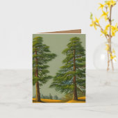 アブストラクトな北部の松 カード (黄色い花)