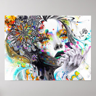 アブストラクトな女の子。 ポスター