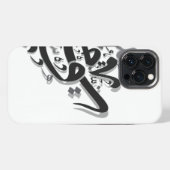 アブストラクトアラビア書道アート iPhoneケース (裏面横)