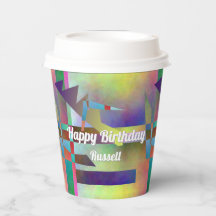 アブストラクトアートのエレメンタルな誕生日パーティー