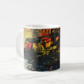 アブストラクトアート コーヒーマグカップ (正面左)